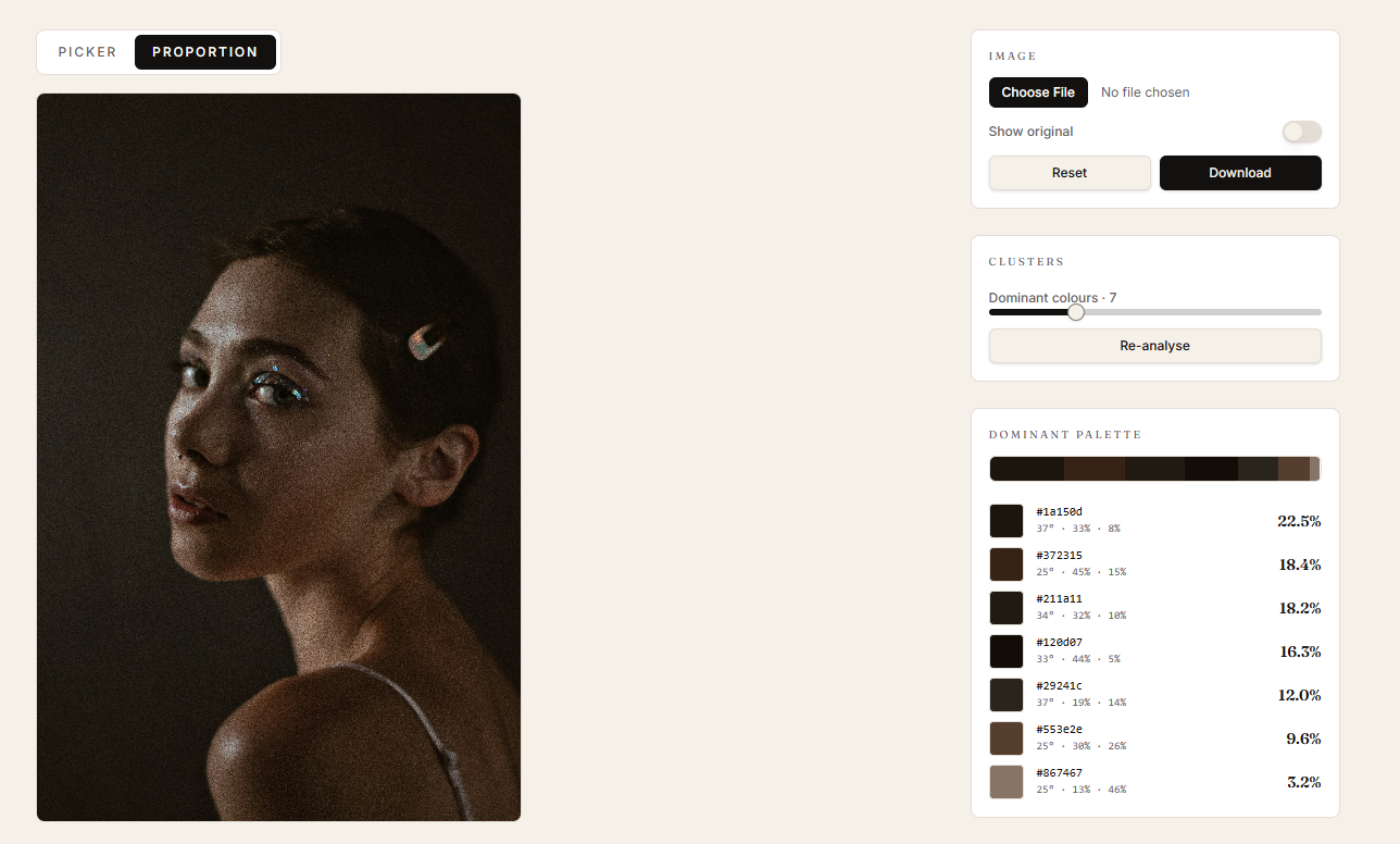 Colour Analyser — screenshot